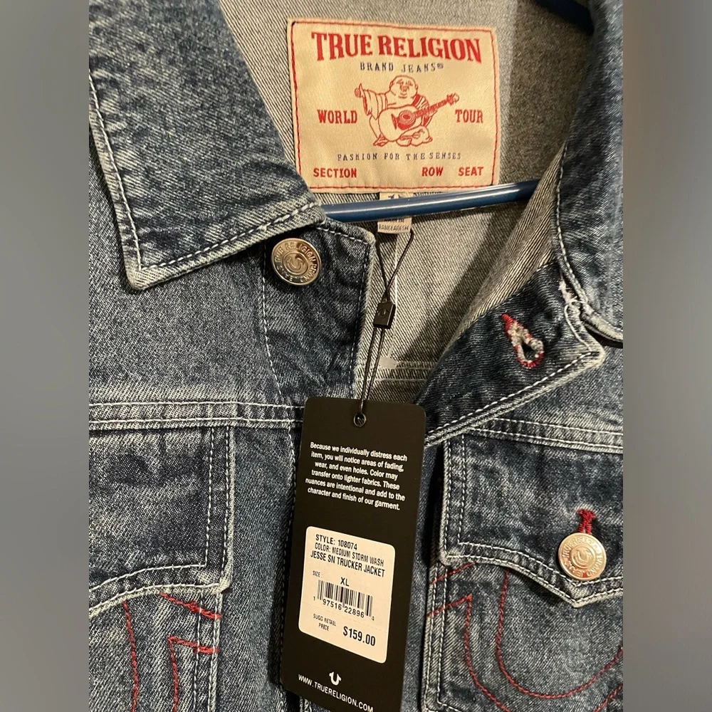 True Religion Denim Trucker Jacket. New with Tags. Men’s XL